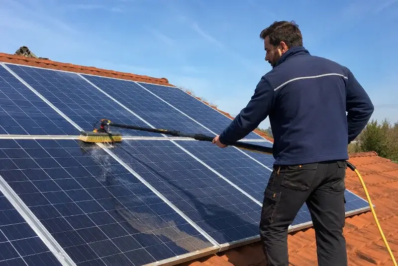 Nettoyage et entretien de panneaux solaires au Sappey